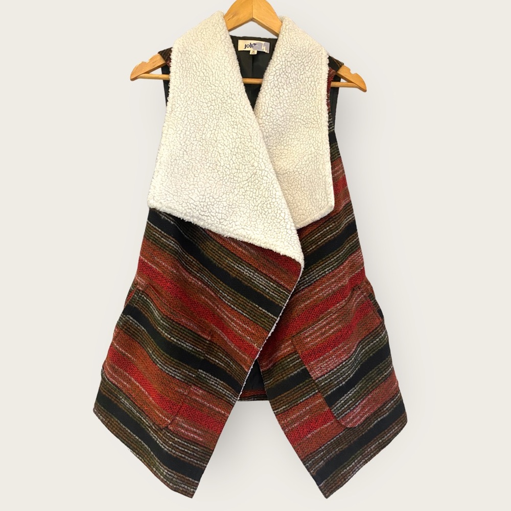 Sherpa Fleece Collar Vest